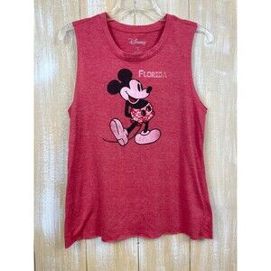Disney Mickey Mouse "Florida" Tank Top Red Women's Size Small
